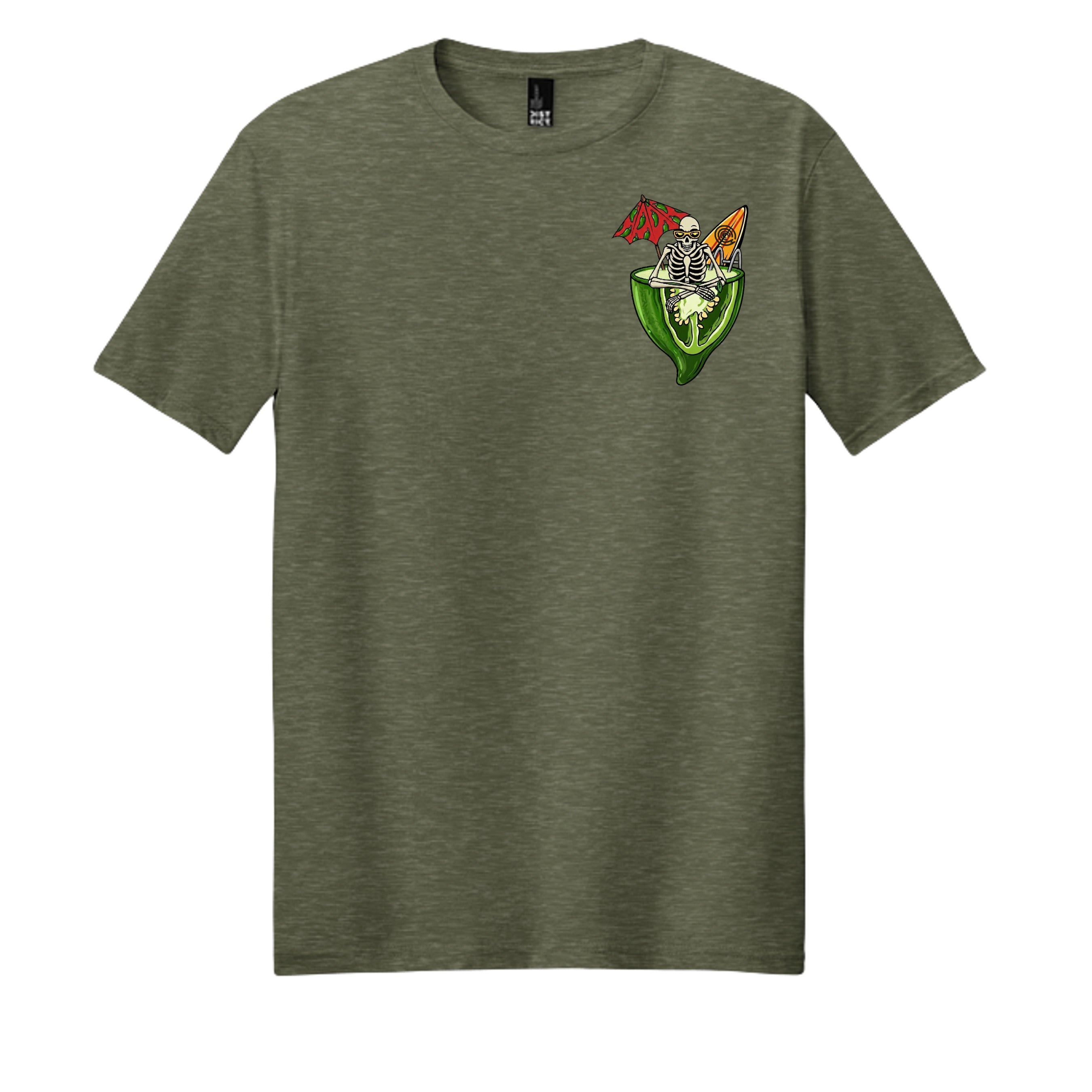 Heathered Olive - DM108 - FRONT